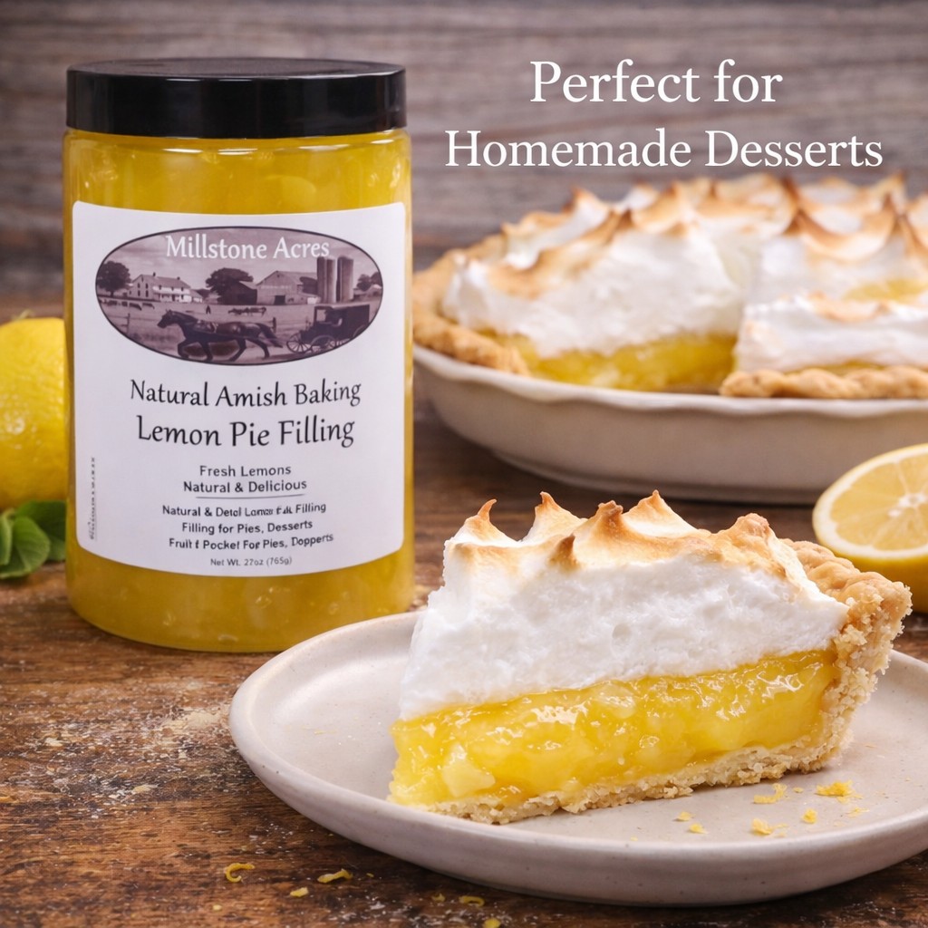 Homemade lemon desserts made with lemon pie filling in a bright farmhouse kitchen.