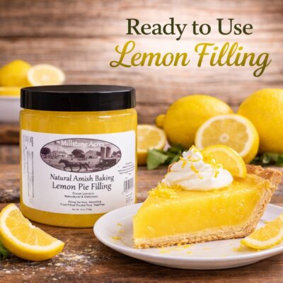 Ready-to-use lemon pie filling used to make homemade lemon pie and refreshing citrus desserts.