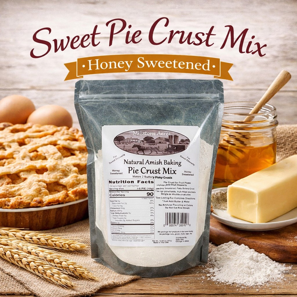 Sweet Pie Crust Mix with honey sweetened flaky homemade pie crust