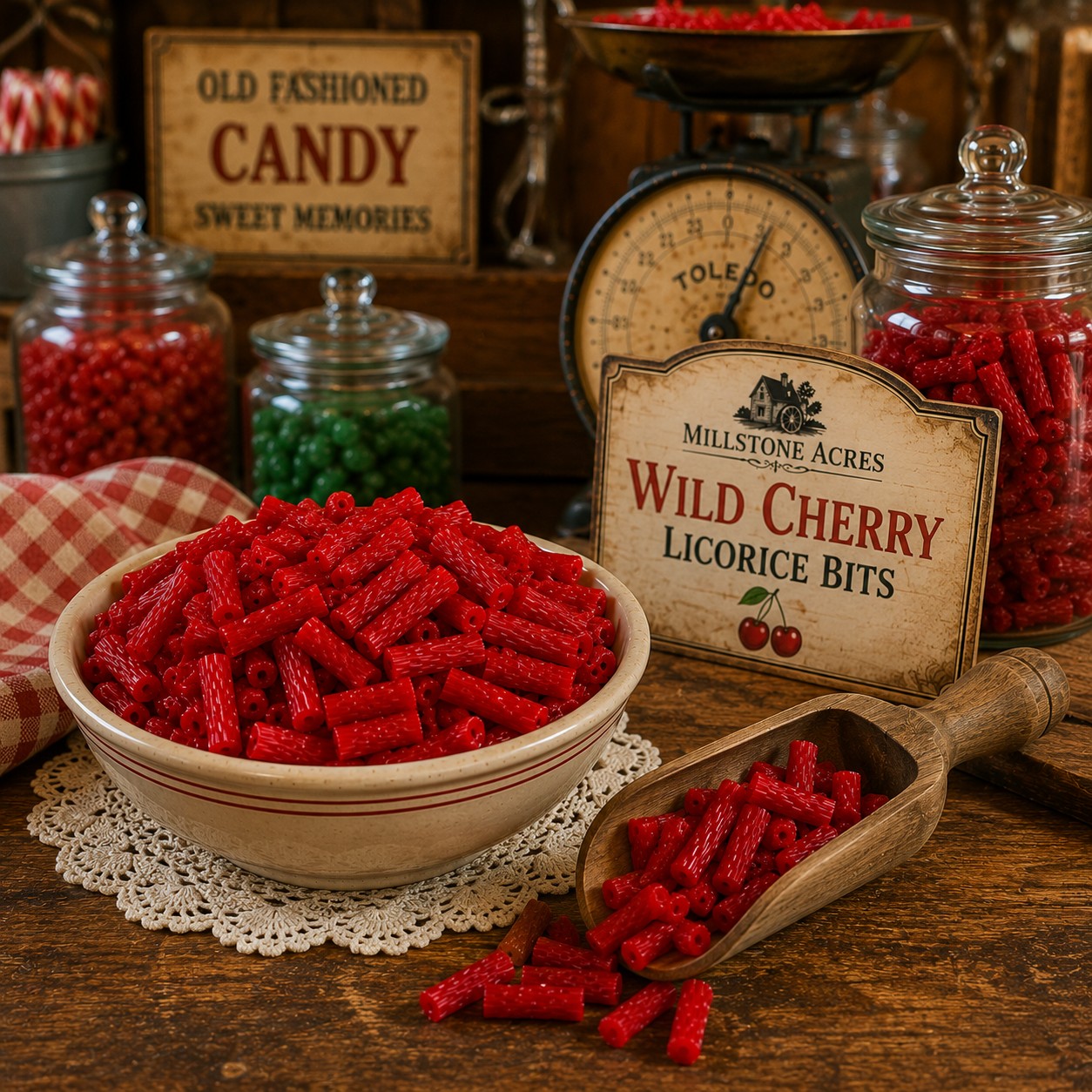 Wild Cherry Licorice Bits served for parties and celebrations