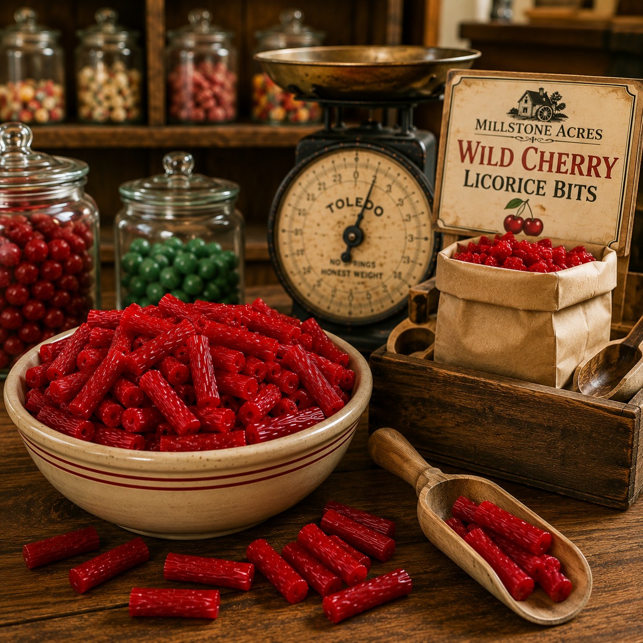 Wild Cherry Licorice Bits ready for sharing and everyday snacking